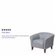 Flash Furniture Leather Reception Chair in Gray