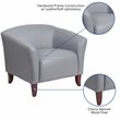 Flash Furniture Leather Reception Chair in Gray