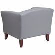 Flash Furniture Leather Reception Chair in Gray