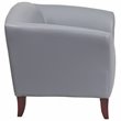 Flash Furniture Leather Reception Chair in Gray