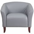 Flash Furniture Leather Reception Chair in Gray