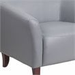 Flash Furniture Leather Reception Sofa in Gray