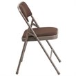 Flash Furniture Hercules Upholstered Metal Folding Chair in Brown and Beige