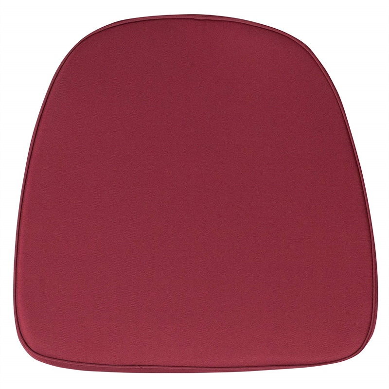 Flash Furniture Soft Chiavari Fabric Seat Cushion in Burgundy