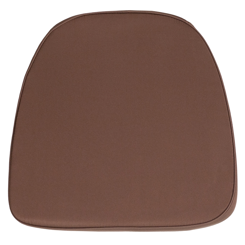 Flash Furniture Soft Chiavari Fabric Seat Cushion in Brown