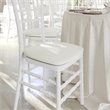 Flash Furniture Hard Chiavari Fabric Seat Cushion in Ivory