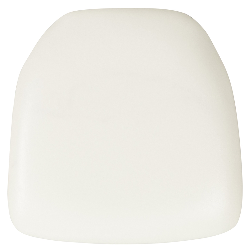 Flash Furniture Hard Chiavari Faux Leather Seat Cushion in White