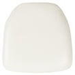 Flash Furniture Hard Chiavari Faux Leather Seat Cushion in White