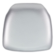 Flash Furniture Hard Chiavari Faux Leather Seat Cushion in Silver