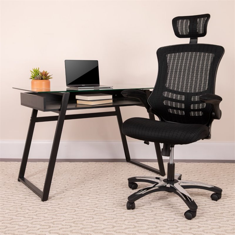 Flash Furniture High Back Executive Office Swivel Chair in Black - BL-X-5H-GG