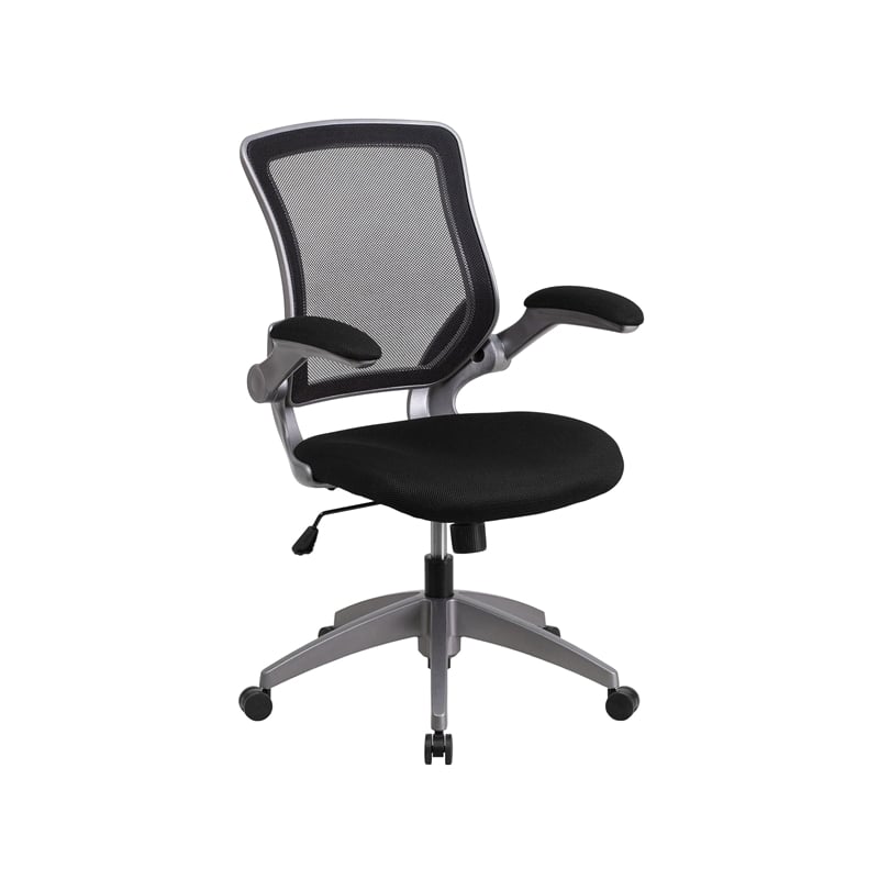 Flash Furniture Mesh Swivel Office Chair in Black