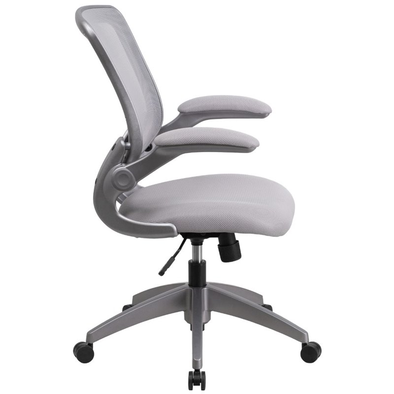 Flash Furniture Mesh Swivel Office Chair in Gray