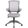 Flash Furniture Mesh Swivel Office Chair in Gray