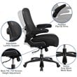Flash Furniture Big and Tall Fabric Upholstered Office Swivel Chair in Black