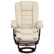 Flash Furniture Leather Recliner in Beige