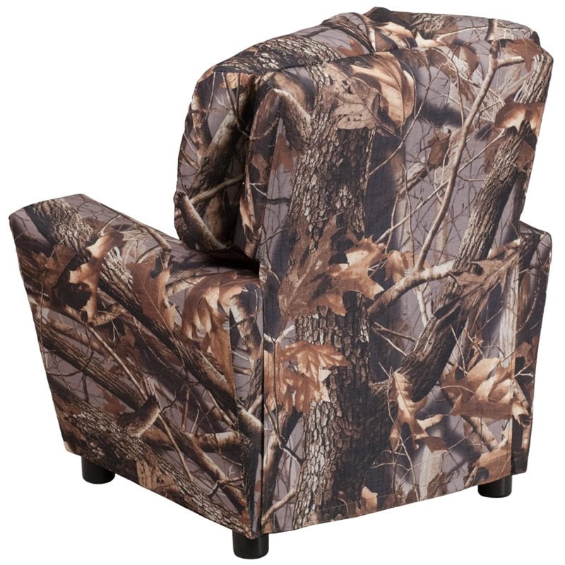 Flash Furniture Fabric Kids Recliner with Cup Holder in Camouflage Brown
