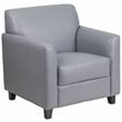Flash Furniture Leather Reception Chair in Gray