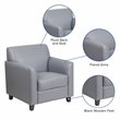 Flash Furniture Leather Reception Chair in Gray
