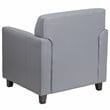 Flash Furniture Leather Reception Chair in Gray