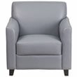 Flash Furniture Leather Reception Chair in Gray