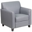 Flash Furniture Leather Reception Chair in Gray