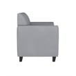 Flash Furniture Leather Reception Loveseat in Gray