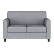 Flash Furniture Leather Reception Loveseat in Gray