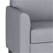 Flash Furniture Leather Reception Loveseat in Gray