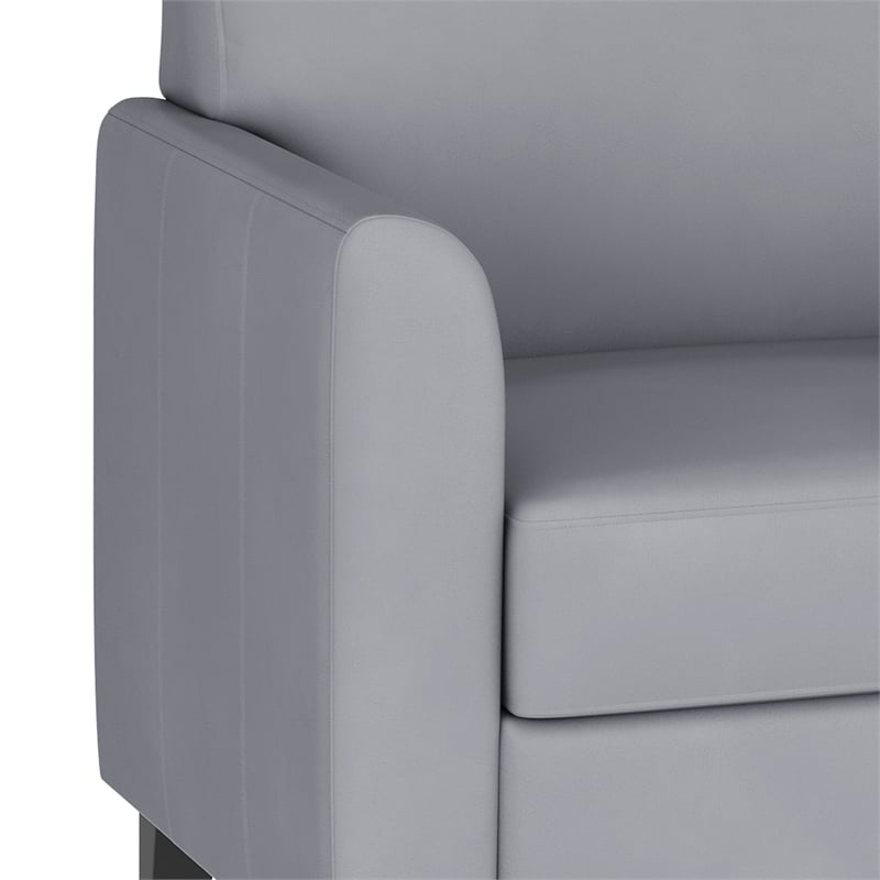 Flash Furniture Leather Reception Sofa in Gray