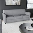 Flash Furniture Leather Reception Sofa in Gray