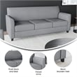 Flash Furniture Leather Reception Sofa in Gray
