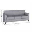 Flash Furniture Leather Reception Sofa in Gray