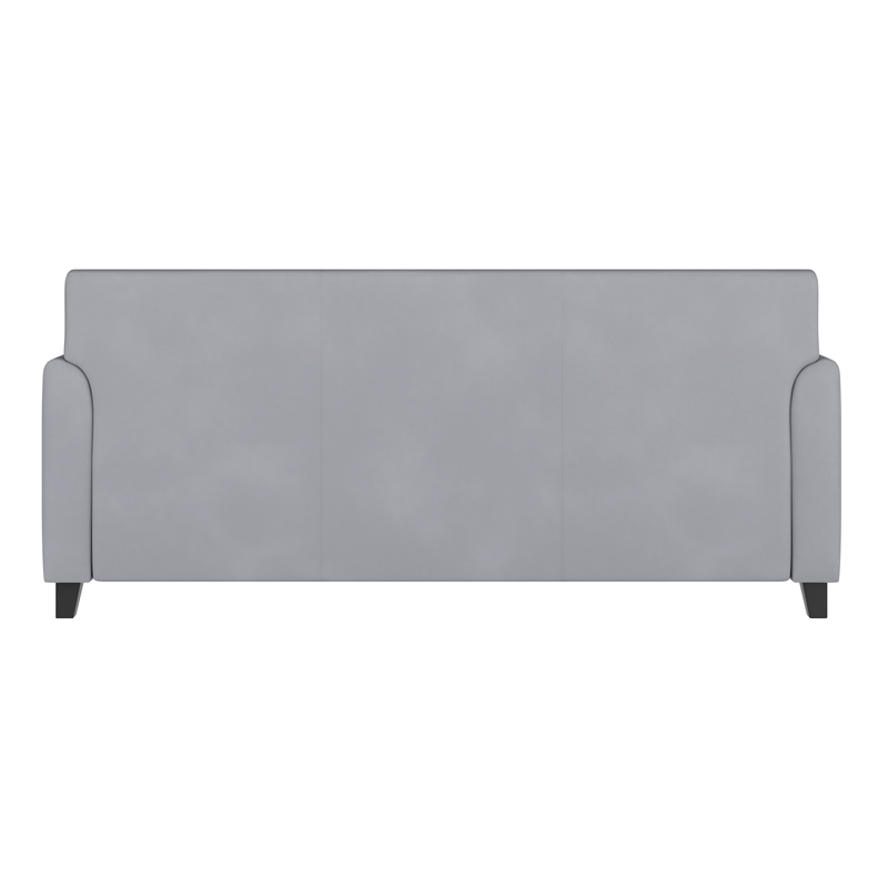 Flash Furniture Leather Reception Sofa in Gray