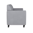 Flash Furniture Leather Reception Sofa in Gray