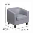 Flash Furniture Leather Reception Chair in Gray