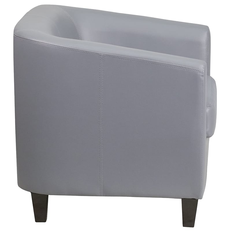 Flash Furniture Leather Reception Chair in Gray