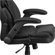 Flash Furniture High Back Leather Swivel Office Chair in Black