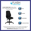 Flash Furniture Mid Back Fabric Swivel Office Chair in Black