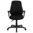 Flash Furniture Mid Back Fabric Swivel Office Chair in Black