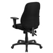 Flash Furniture Mid Back Fabric Swivel Office Chair in Black