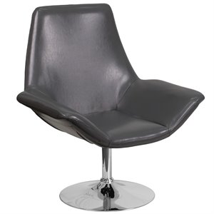 flash furniture hercules leather reception swivel chair with chrome base