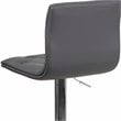 Flash Furniture Faux Leather Tufted Adjustable Bar Stool in Gray