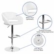 Flash Furniture Faux Leather Adjustable Bar Stool in White