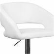 Flash Furniture Faux Leather Adjustable Bar Stool in White