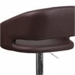 Flash Furniture Faux Leather Adjustable Bar Stool in Brown