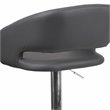Flash Furniture Faux Leather Adjustable Bar Stool in Gray