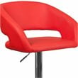 Flash Furniture Faux Leather Adjustable Bar Stool in Red