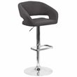 Flash Furniture Fabric Adjustable Bar Stool in Black