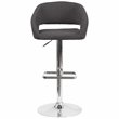 Flash Furniture Fabric Adjustable Bar Stool in Black