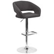 Flash Furniture Fabric Adjustable Bar Stool in Black
